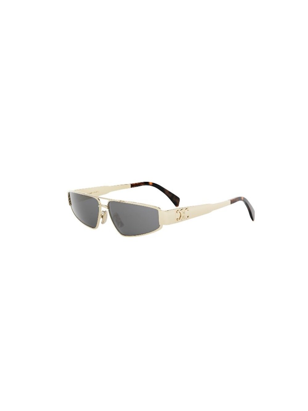 New CELINE Women's Sunglasses Metal Frame TRIOMPHE CL40318U 30A 59 Gold
